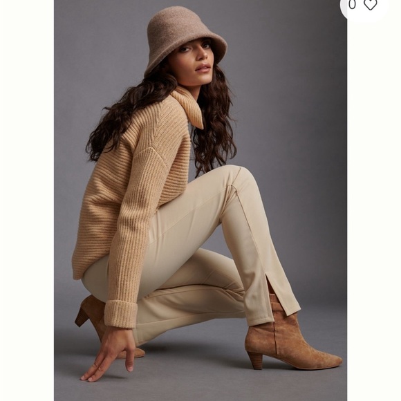 En Saison Pants - Anthropologie En Saison Seamed Slim Slit-Hem Pants